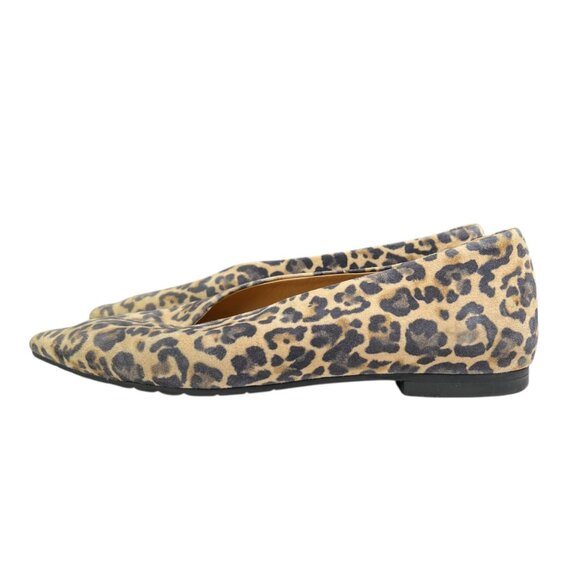 Mara Bini Leopard Print Point Toe Ballet Flats Size 39 Smart Capsule Wardrobe - Picture 4 of 11